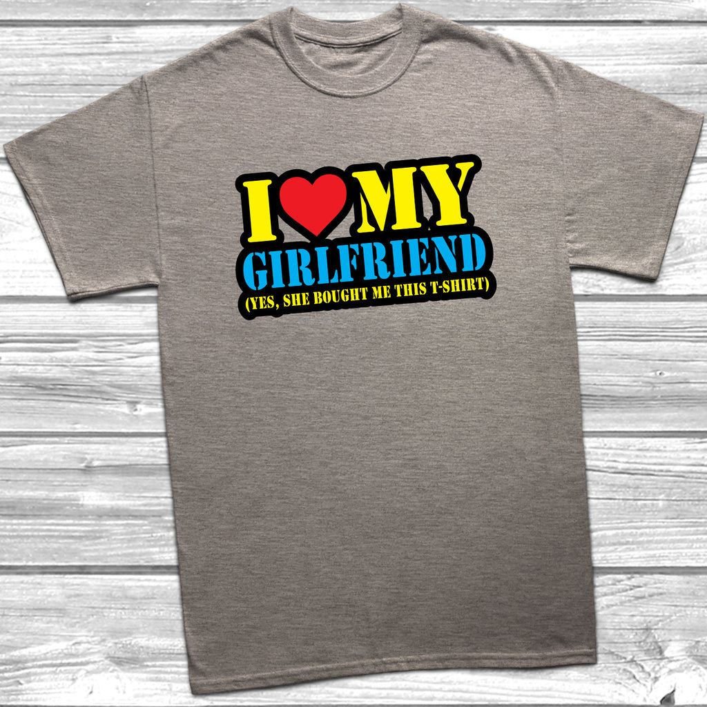 Get trendy with I Love My Girlfriend T-Shirt - T-Shirt available at DizzyKitten. Grab yours for £10.49 today!