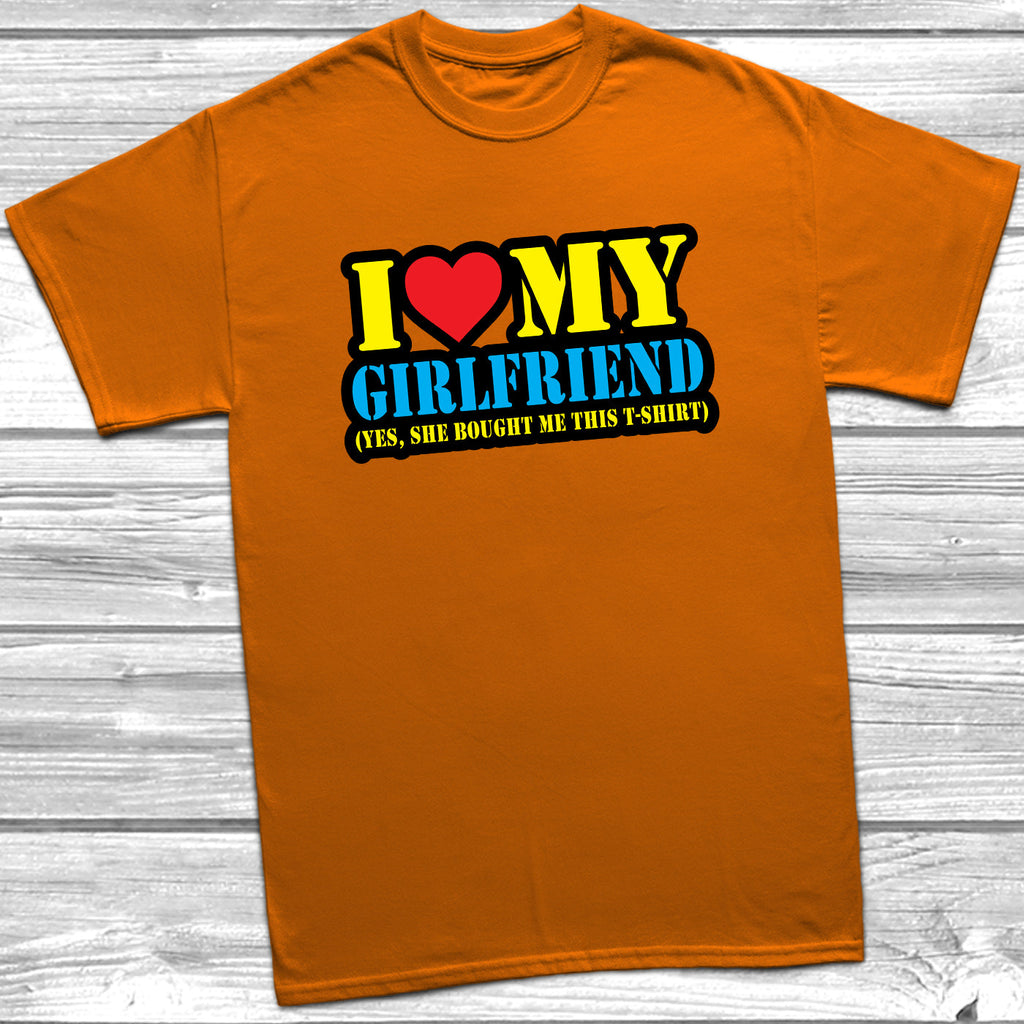 Get trendy with I Love My Girlfriend T-Shirt - T-Shirt available at DizzyKitten. Grab yours for £10.49 today!