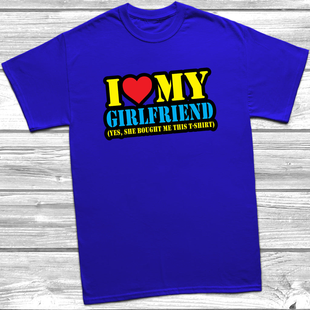 Get trendy with I Love My Girlfriend T-Shirt - T-Shirt available at DizzyKitten. Grab yours for £10.49 today!