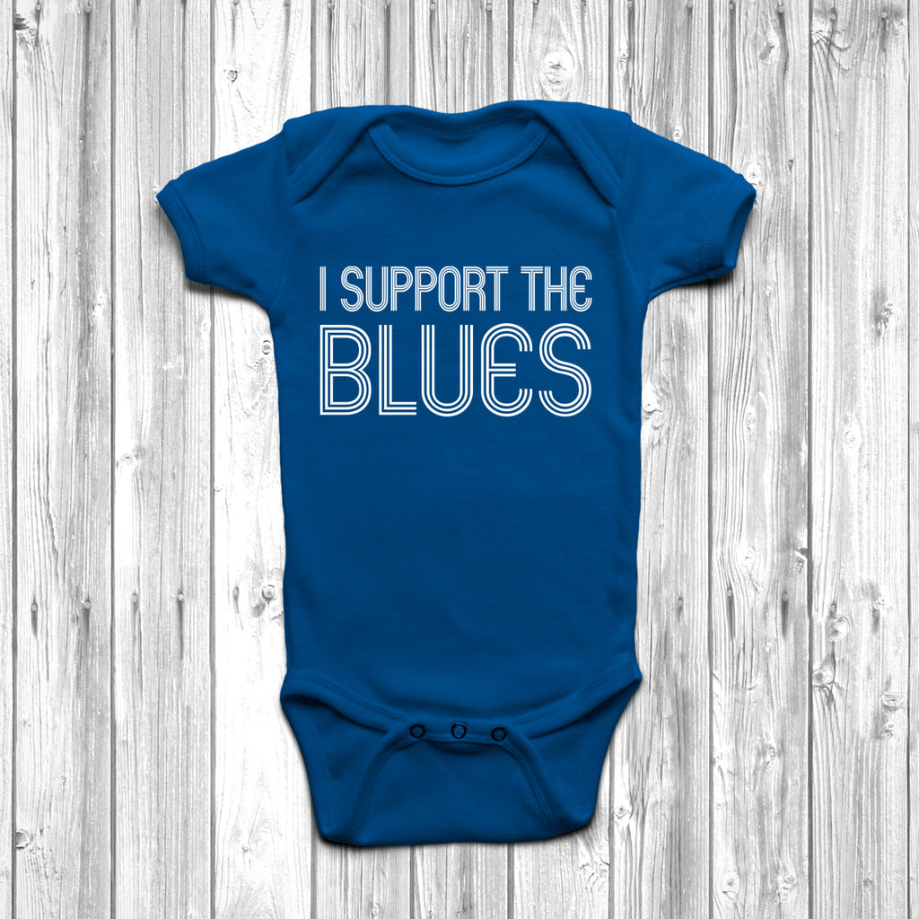 Get trendy with I Support The Blues Baby Grow - Baby Grow available at DizzyKitten. Grab yours for £8.45 today!