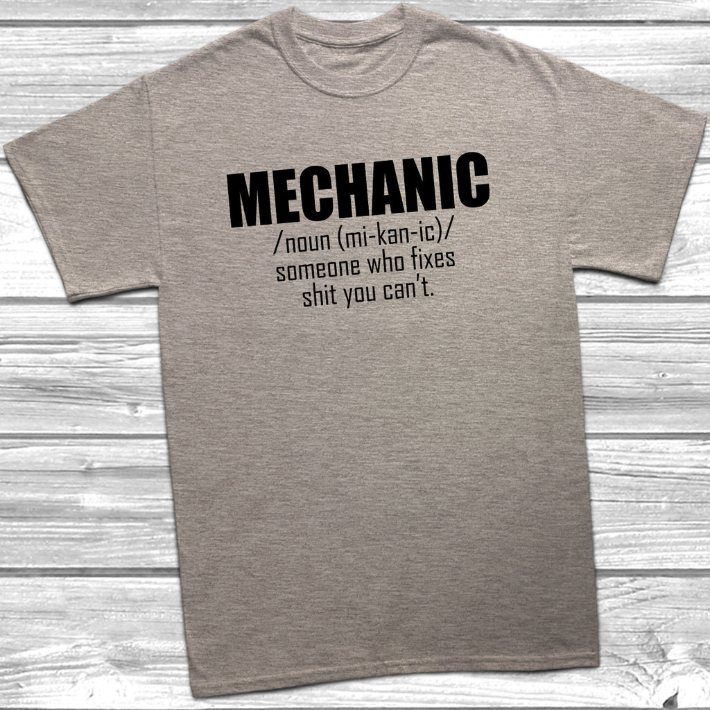 Get trendy with Mechanic Noun T-Shirt - T-Shirt available at DizzyKitten. Grab yours for £10.49 today!