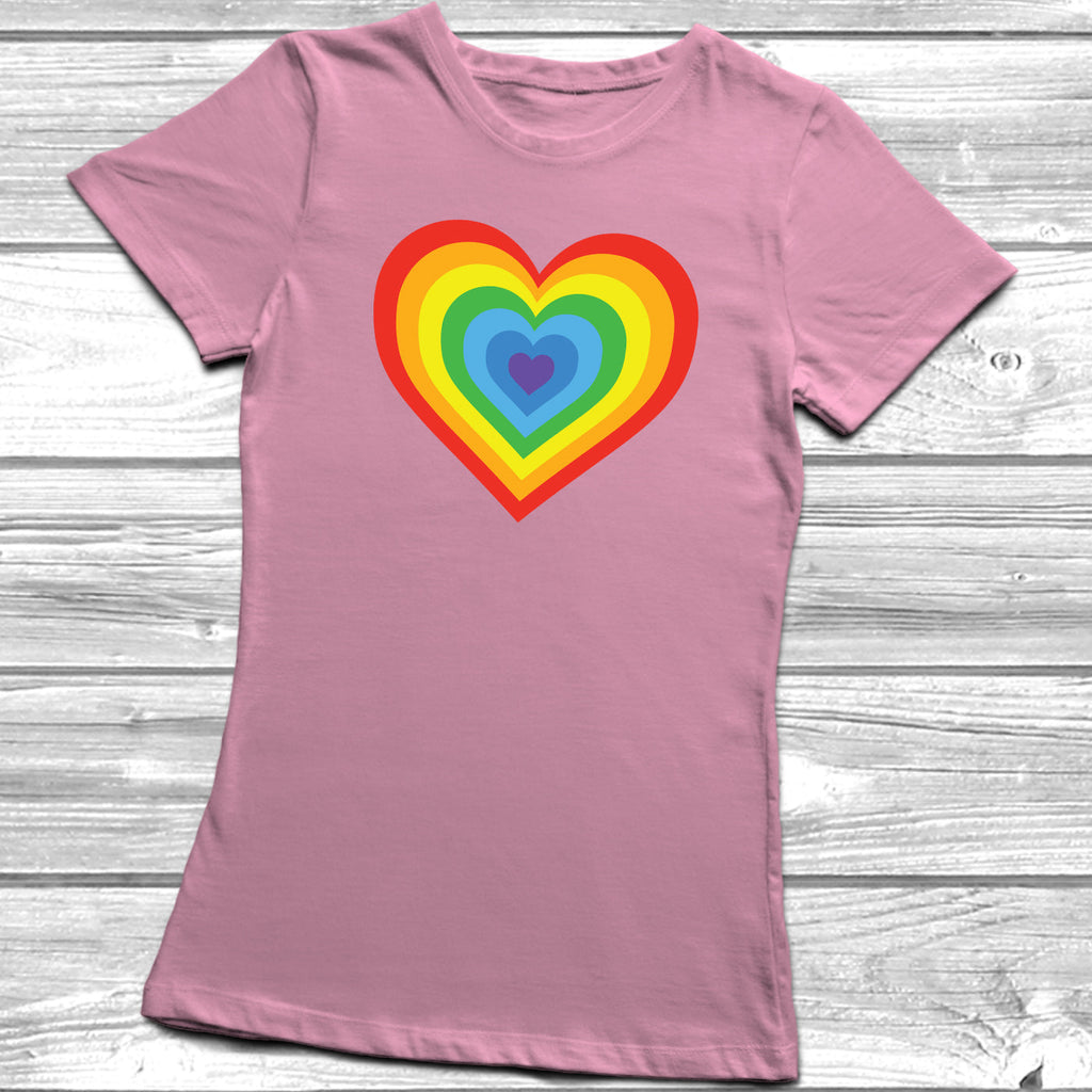 Get trendy with Multiple Heart Rainbow LGBT T-Shirt - T-Shirt available at DizzyKitten. Grab yours for £10.45 today!