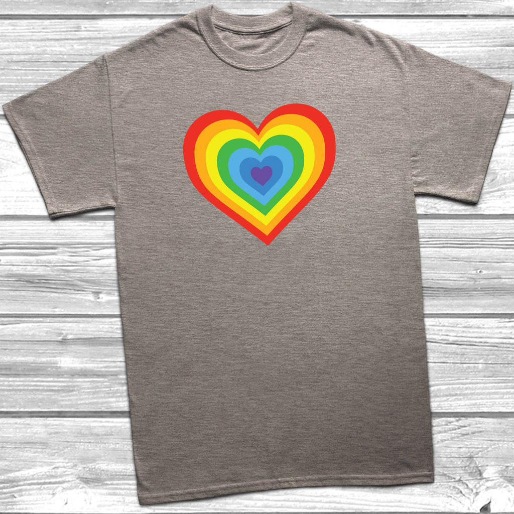 Get trendy with Multiple Heart Rainbow LGBT T-Shirt - T-Shirt available at DizzyKitten. Grab yours for £10.45 today!