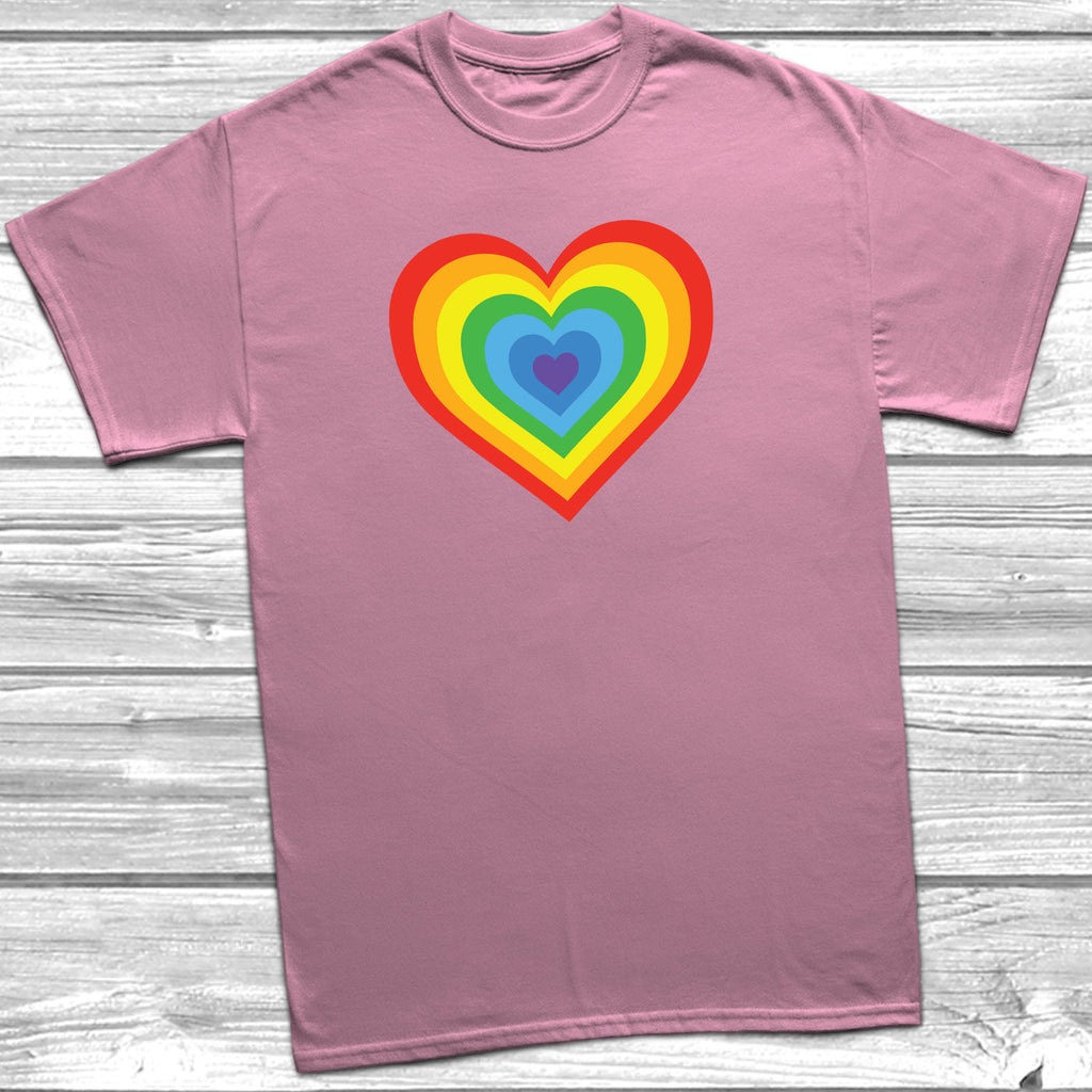 Get trendy with Multiple Heart Rainbow LGBT T-Shirt - T-Shirt available at DizzyKitten. Grab yours for £10.45 today!