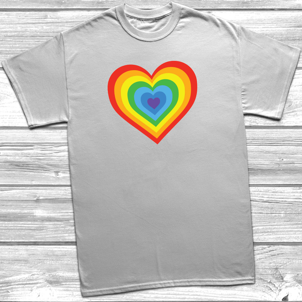 Get trendy with Multiple Heart Rainbow LGBT T-Shirt - T-Shirt available at DizzyKitten. Grab yours for £10.45 today!