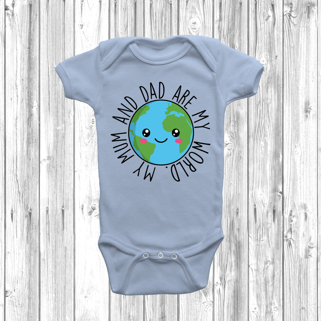 Get trendy with My Mum And Dad Are My Whole World Baby Grow - Baby Grow available at DizzyKitten. Grab yours for £9.99 today!