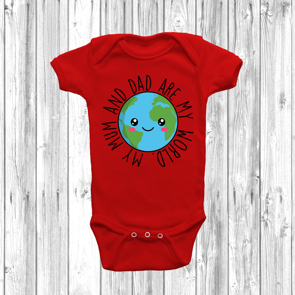 Get trendy with My Mum And Dad Are My Whole World Baby Grow - Baby Grow available at DizzyKitten. Grab yours for £9.99 today!