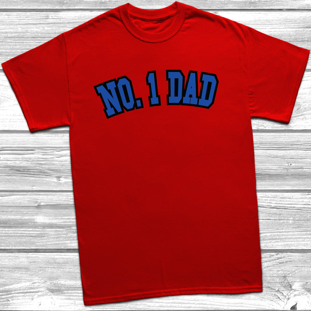 Get trendy with No. 1 Dad T-Shirt - T-Shirt available at DizzyKitten. Grab yours for £9.49 today!