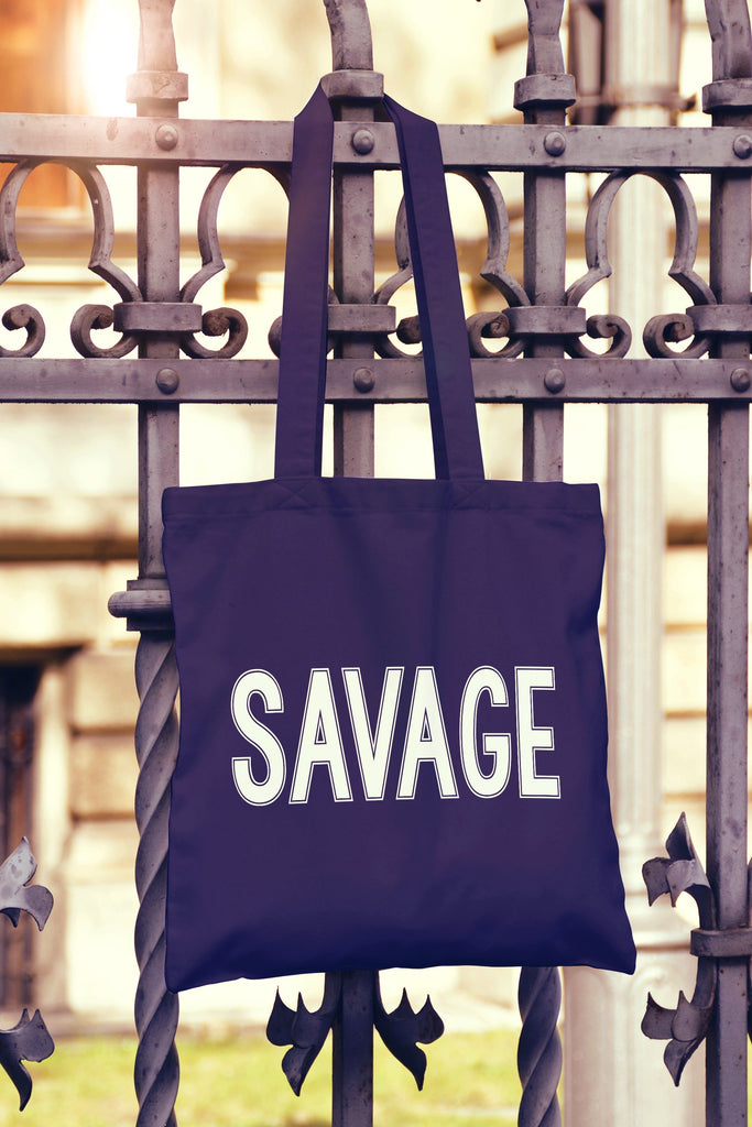 Get trendy with Savage Tote Bag - Tote Bag available at DizzyKitten. Grab yours for £8.49 today!