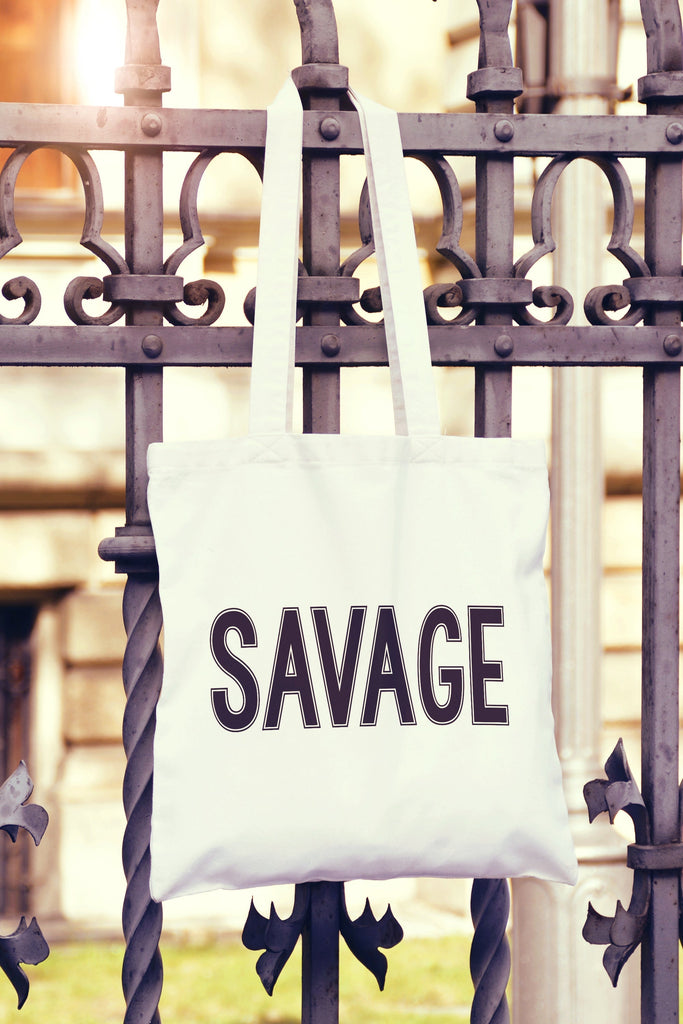 Get trendy with Savage Tote Bag - Tote Bag available at DizzyKitten. Grab yours for £8.49 today!