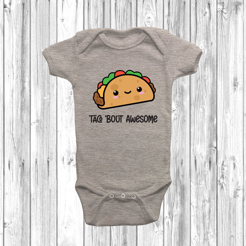 Get trendy with Taco 'Bout Awesome Baby Grow - Baby Grow available at DizzyKitten. Grab yours for £8.99 today!