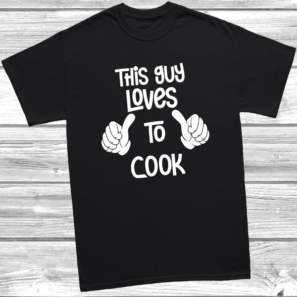 Get trendy with This Guy Loves To Cook T-Shirt - T-Shirt available at DizzyKitten. Grab yours for £9.99 today!