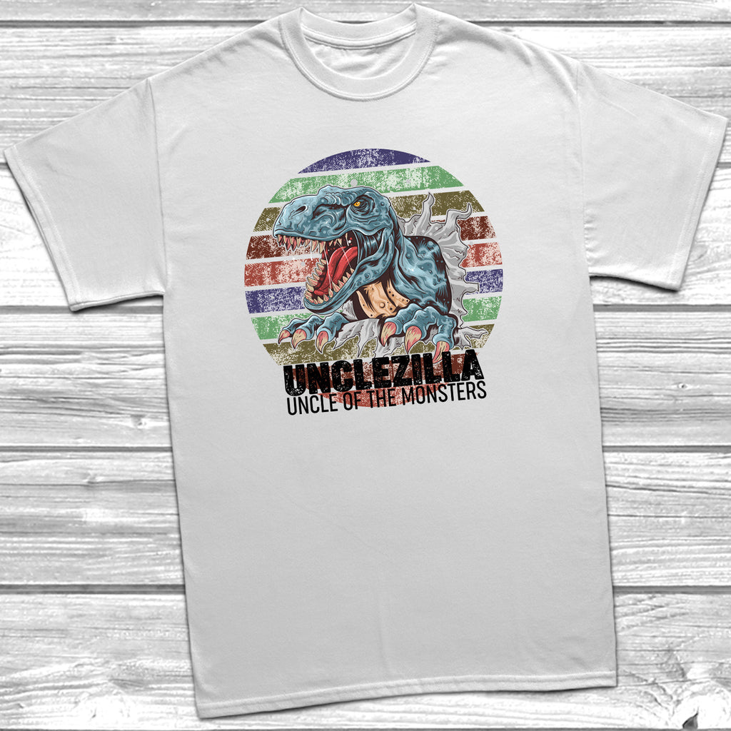 Get trendy with Unclezillla Uncle Of The Monsters T-Shirt - T-Shirt available at DizzyKitten. Grab yours for £11.99 today!