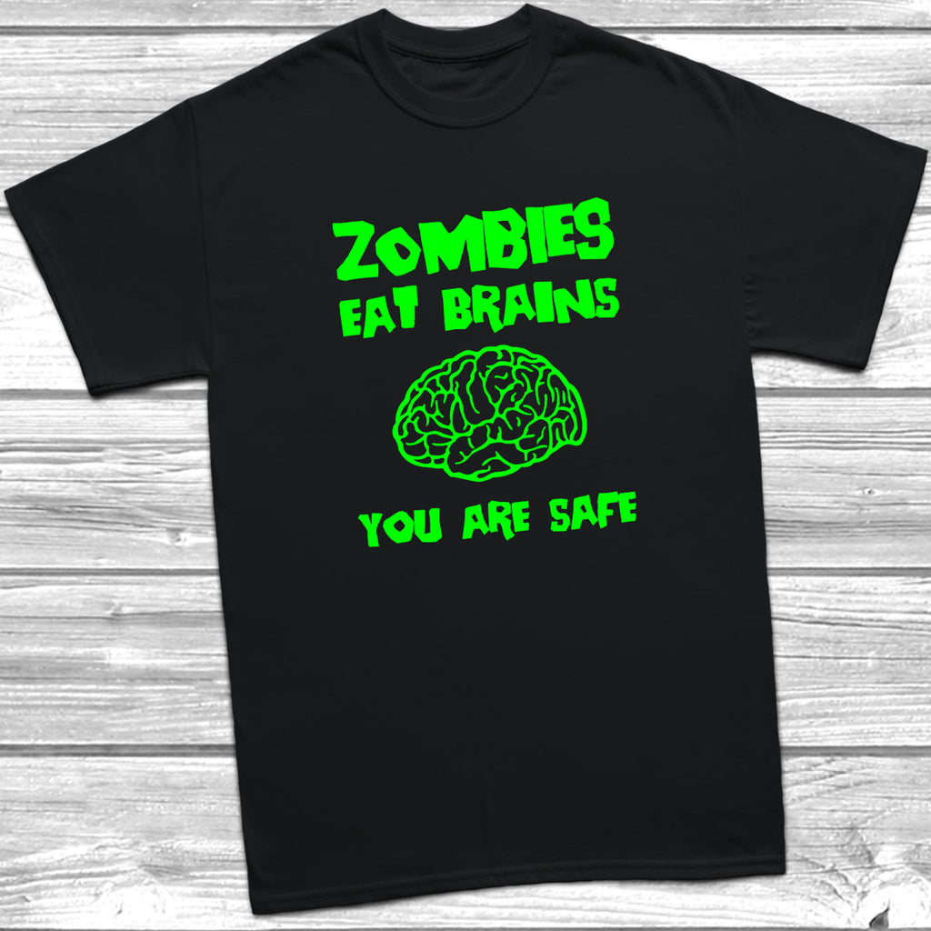 Get trendy with Zombies Eat Brains Adults T-Shirt - T-Shirt available at DizzyKitten. Grab yours for £9.49 today!